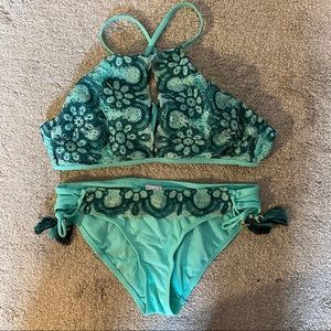 Teal bikini set